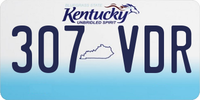 KY license plate 307VDR