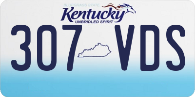 KY license plate 307VDS