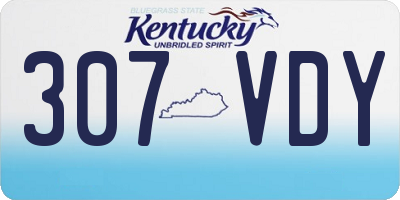 KY license plate 307VDY