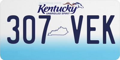 KY license plate 307VEK