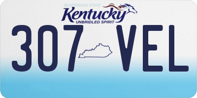 KY license plate 307VEL