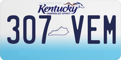 KY license plate 307VEM