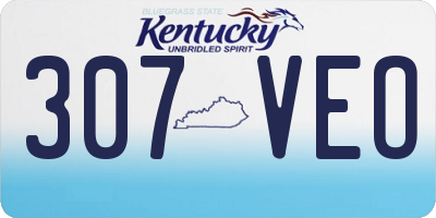 KY license plate 307VEO