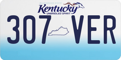 KY license plate 307VER