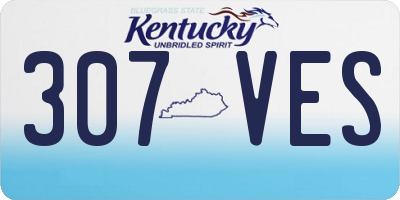 KY license plate 307VES