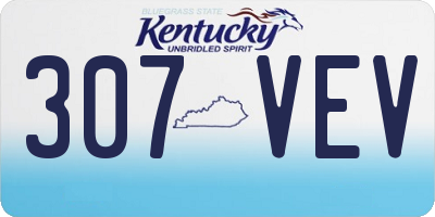 KY license plate 307VEV