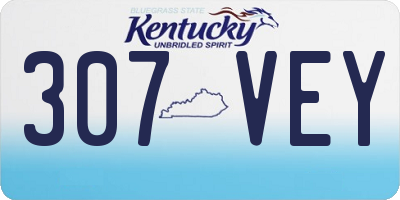KY license plate 307VEY