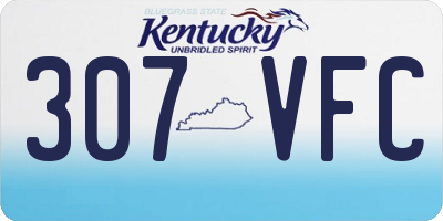 KY license plate 307VFC