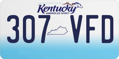 KY license plate 307VFD