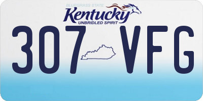 KY license plate 307VFG