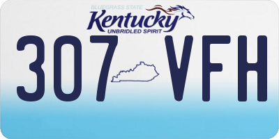 KY license plate 307VFH