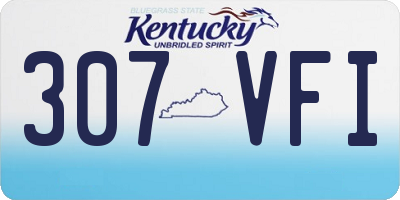 KY license plate 307VFI