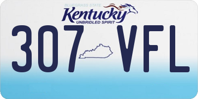 KY license plate 307VFL