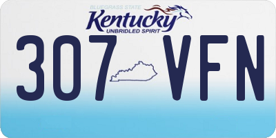 KY license plate 307VFN