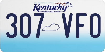 KY license plate 307VFO