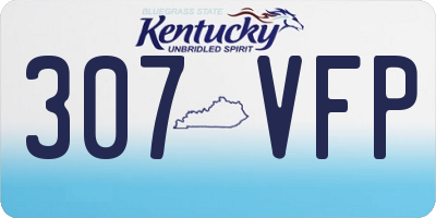 KY license plate 307VFP