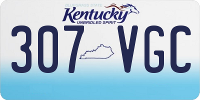 KY license plate 307VGC