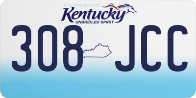 KY license plate 308JCC