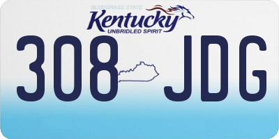 KY license plate 308JDG