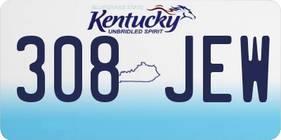KY license plate 308JEW