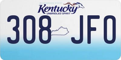 KY license plate 308JFO