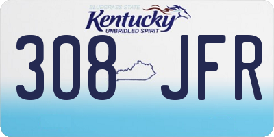 KY license plate 308JFR