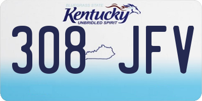 KY license plate 308JFV