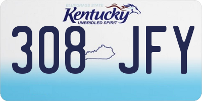 KY license plate 308JFY