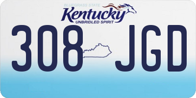 KY license plate 308JGD