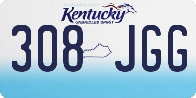KY license plate 308JGG