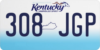 KY license plate 308JGP