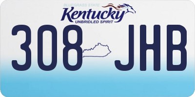 KY license plate 308JHB