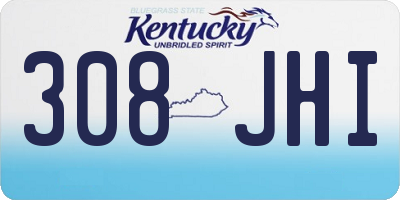KY license plate 308JHI