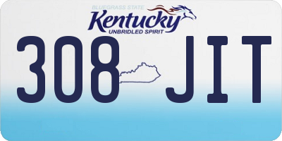 KY license plate 308JIT