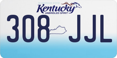 KY license plate 308JJL