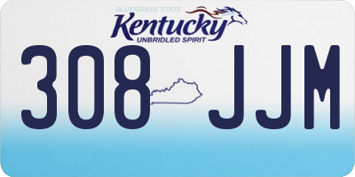 KY license plate 308JJM