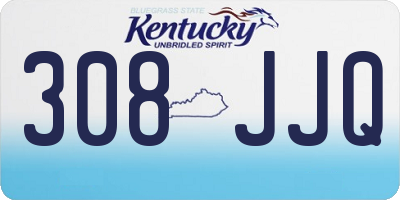 KY license plate 308JJQ
