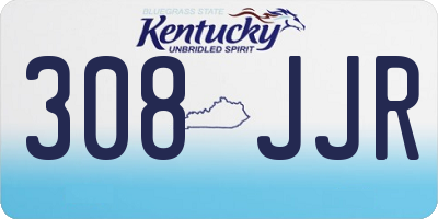 KY license plate 308JJR