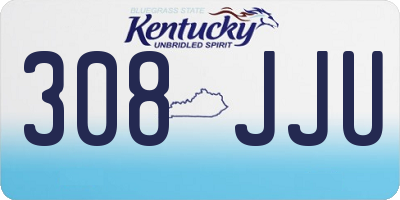 KY license plate 308JJU