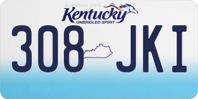 KY license plate 308JKI