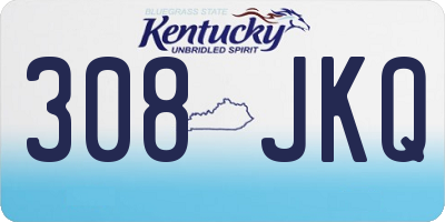 KY license plate 308JKQ