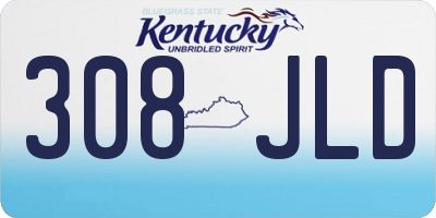 KY license plate 308JLD