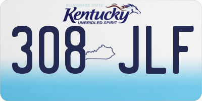 KY license plate 308JLF