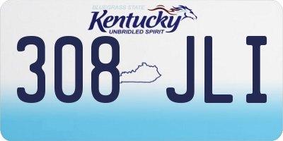 KY license plate 308JLI