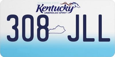 KY license plate 308JLL