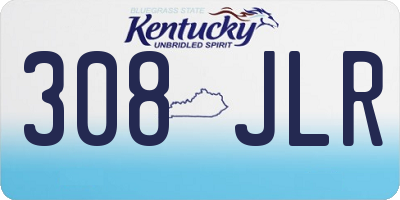 KY license plate 308JLR