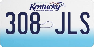 KY license plate 308JLS