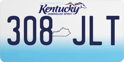 KY license plate 308JLT