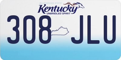 KY license plate 308JLU