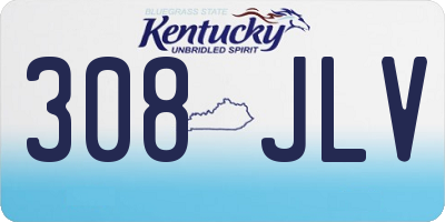 KY license plate 308JLV